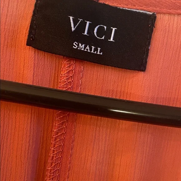 Vici Terracotta Button-Down Darling Cute Dress - Picture 12 of 13